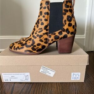 Madewell Leopard Calf Hair Ankle Boots